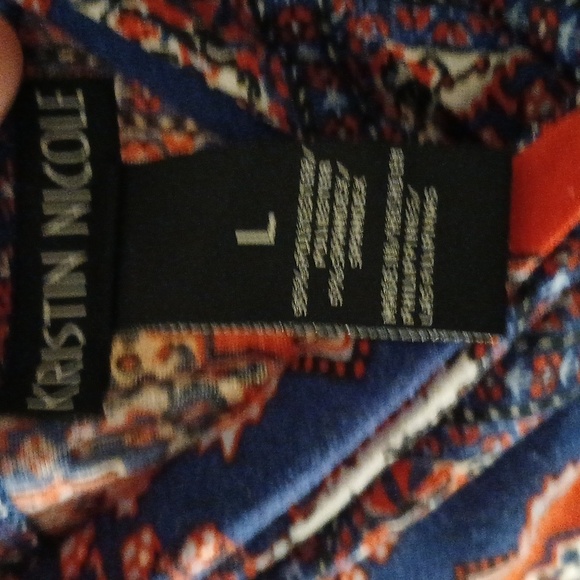 Geometrical Blue and Red dress - Picture 2 of 3